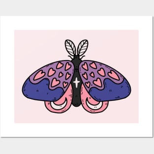 genderfluid moth Posters and Art